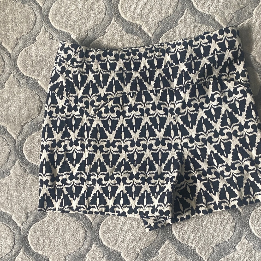 Elegant Navy and White Women's Shorts